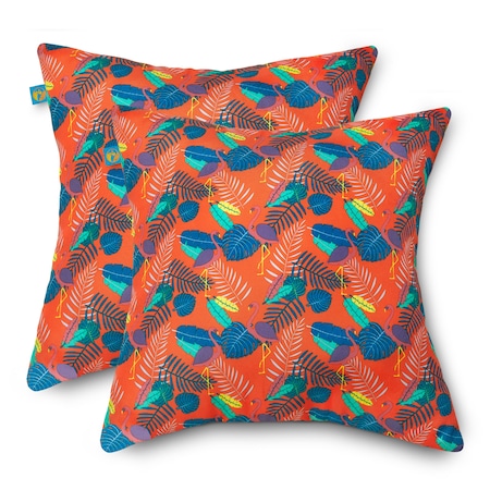 Duck Covers Water-Resistant Accent Pillows, Pool Party Flamingo, PK2 PPPP1818